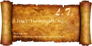 Lingl Terestyén névjegykártya